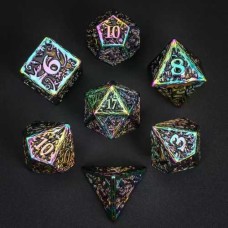 Dobbelstenenset Metaal Rainbow