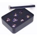 Dobbelst.Set Galaxy Paars Tin doosje Dobbelst.Set Galaxy Paars Tin doosje