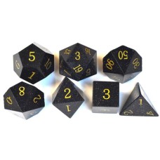 Dobbelst.Set Edelsteen Blauw Glitter Dobbelst.Set Edelsteen Blauw Glitter