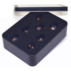 Dobbelst.Set Edelsteen Blauw Glitter Dobbelst.Set Edelsteen Blauw Glitter