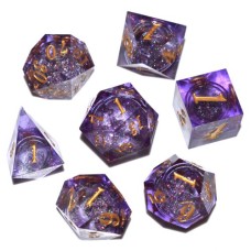 Dobbelst.Set Galaxy Paars Tin doosje Dobbelst.Set Galaxy Paars Tin doosje