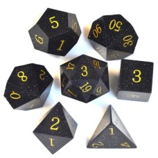 Dobbelst.Set Edelsteen Blauw Glitter Dobbelst.Set Edelsteen Blauw Glitter