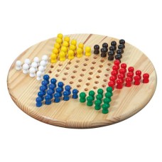 Halma-ster hout 29 cm m.gekl.pion