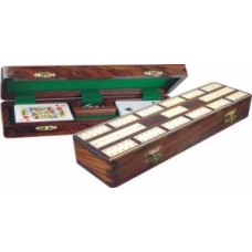 Cribbage-set Ingelegd Acacia-hout 30 cm.
